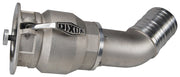 VR4040CS-AL45 by Dixon Valve | Vapor Recovery Coupler | with Floating Bridge Poppet | 45° Elbow | 4" Coupler x 4" Hose Shank | Aluminum
