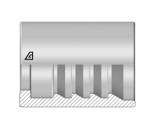 VS4-48 Alfagomma by Kuriyama | A Series / VS4 Series | Two-Piece Skive Ferrule | -48 Hose Dash Size | 3" Hose ID | Steel