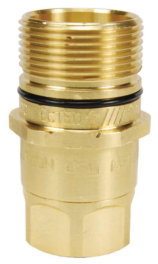 W2F1-B by Dixon Valve | Hydraulic Quick Disconnect Coupling | W-Series | 1/8" Female NPTF x 1/4" Wingstyle Interchange | Plug | Nitrile Seal | Brass
