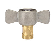 6WF6-B by Dixon Valve | Hydraulic Quick Disconnect Coupling | W-Series | 3/4" Female NPTF x 3/4" Wingstyle Interchange | Socket | Nitrile Seal | Brass