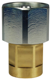 6WF4-B-HN by Dixon Valve | Hydraulic Quick Disconnect Coupling | W-Series | 1/2" Female NPTF x 3/4" Wingstyle Interchange Hex-Nut | Socket | Nitrile Seal | Brass