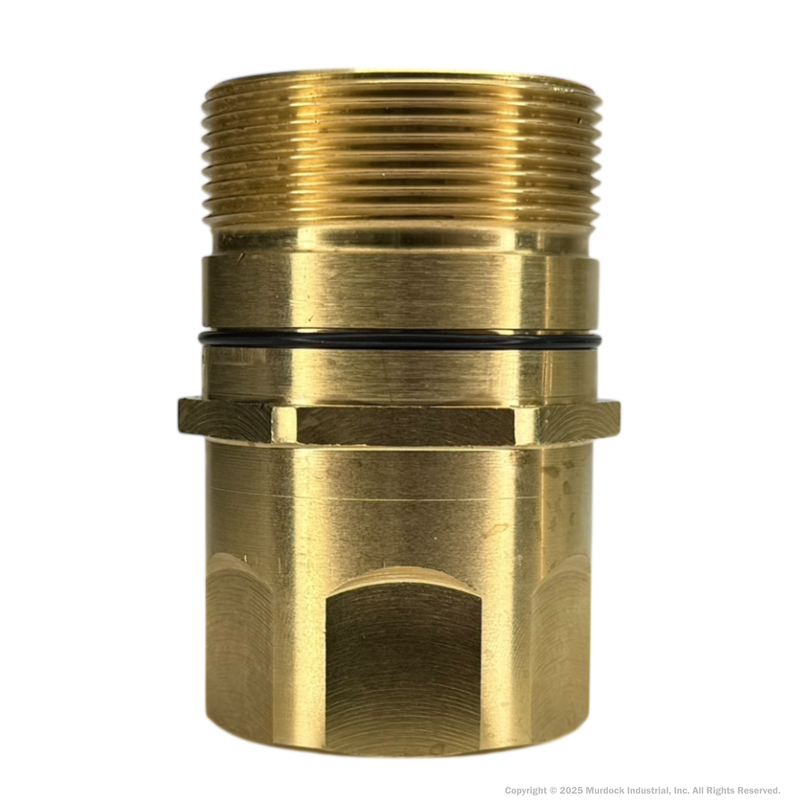 W10F10-B by Dixon Valve | Hydraulic Quick Disconnect Coupling | W-Series | 1-1/4" Female NPTF x 1-1/4" Wingstyle Interchange | Plug | Nitrile Seal | Brass
