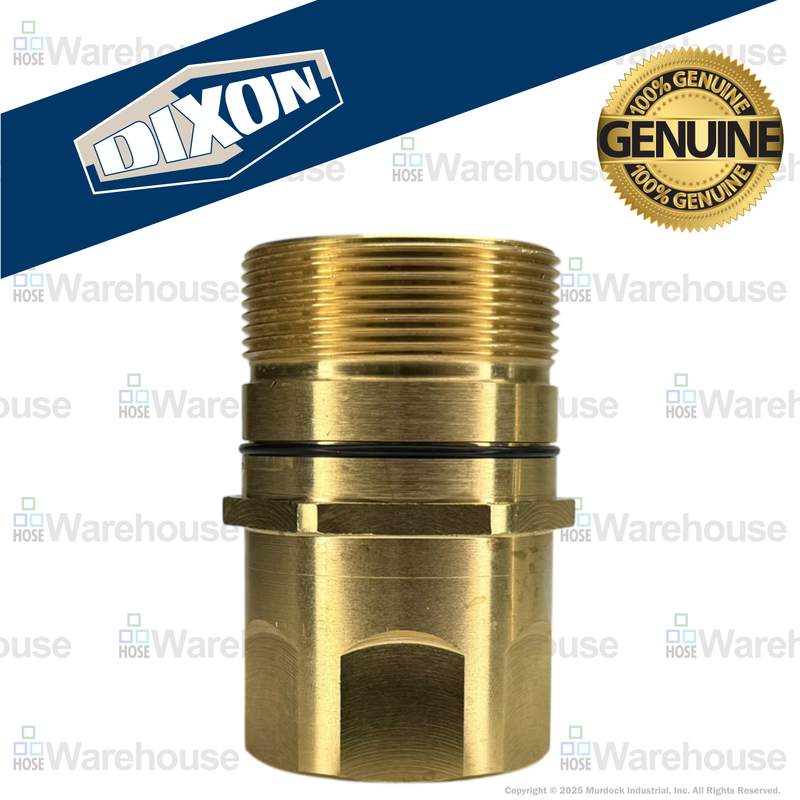 W10F10-B by Dixon Valve | Hydraulic Quick Disconnect Coupling | W-Series | 1-1/4" Female NPTF x 1-1/4" Wingstyle Interchange | Plug | Nitrile Seal | Brass