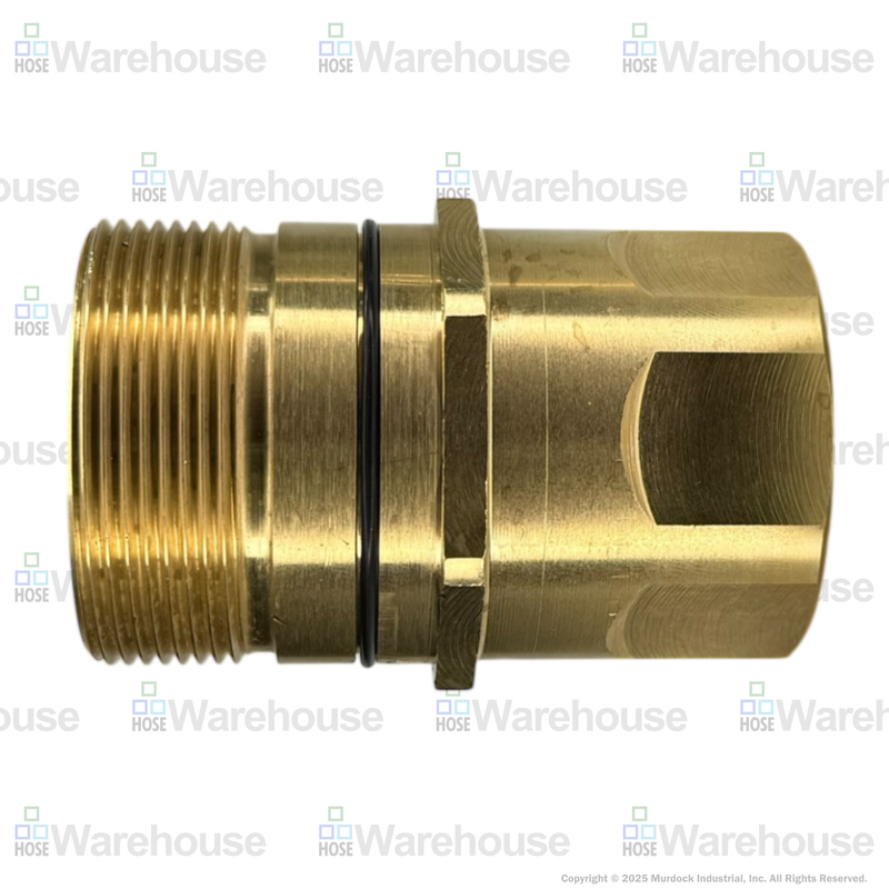 W10F10-B by Dixon Valve | Hydraulic Quick Disconnect Coupling | W-Series | 1-1/4" Female NPTF x 1-1/4" Wingstyle Interchange | Plug | Nitrile Seal | Brass