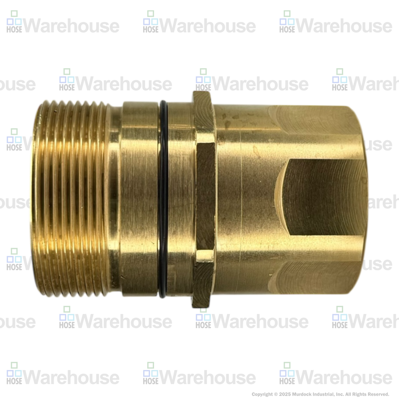 W12F12-B by Dixon Valve | Hydraulic Quick Disconnect Coupling | W-Series | 1-1/2" Female NPTF x 1-1/2" Wingstyle Interchange | Plug | Nitrile Seal | Brass