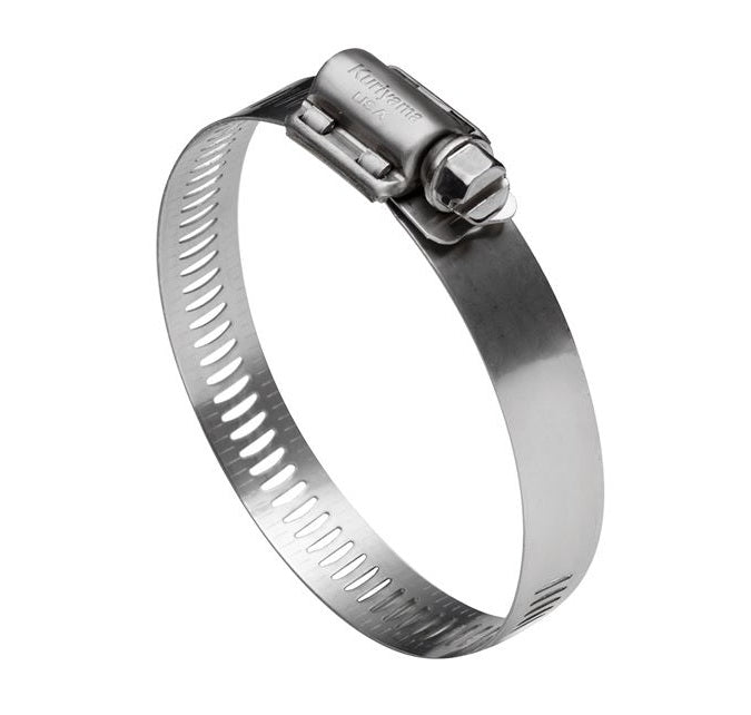 WGC-CS10 Kuri-Clamp™ by Kuriyama | Standard Duty Worm Gear Hose Clamp | 9/16" to 1-1/16" Size Range | 1/2" Band Width | 300 Stainless Steel & Plated Carbon Steel