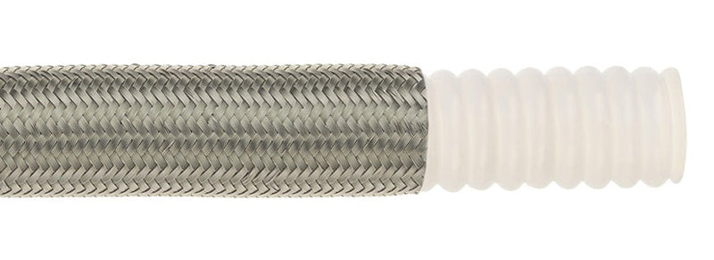 WOC-T24 by Dixon Valve | -24 | True I.D. Open Pitch Convoluted PTFE Hose | 1-1/2" Size | White Non-Conductive Tube