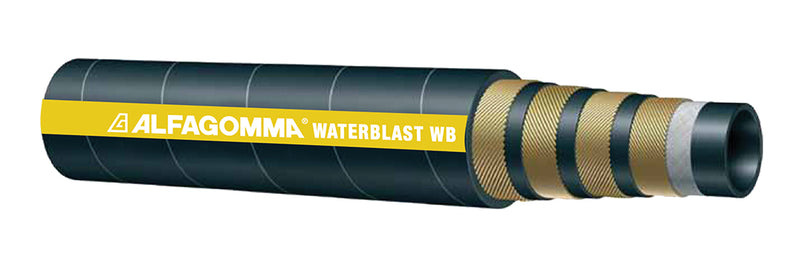 WB10-06 Alfagomma by Kuriyama | WB10 Series | Waterblast Hose | 4-Wire Spiral | 3/8" ID | 0.79" OD | 10,000 PSI | 50ft Length