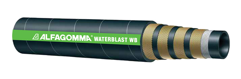 WB15-12 Alfagomma by Kuriyama | WB15 Series | Waterblast Hose | 4-Wire Spiral | 3/4" ID | 1.25" OD | 14500 PSI | 50ft Length