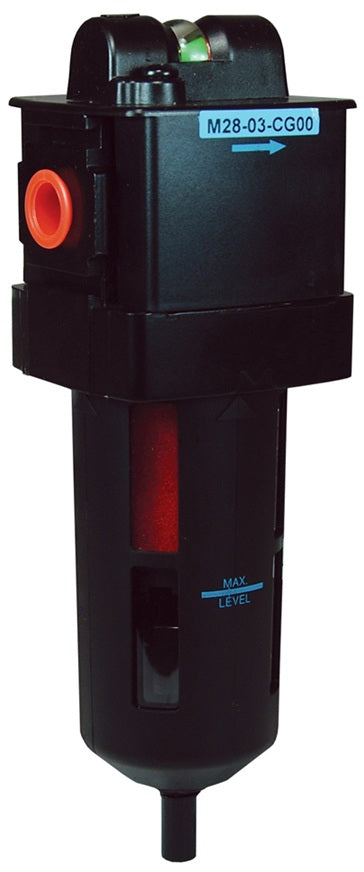 M28-06A Wilkerson by Dixon Valve | M28-Series | Standard Coalescing Filter | 3/4" Size | 42 SCFM | Automatic Drain | 2.87 oz. Compact Transparent Bowl & Guard