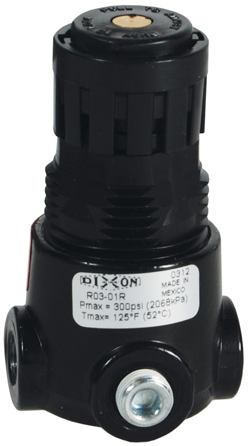 R03-01R Wilkerson by Dixon Valve | R03-Series | Miniature Regulator | without Gauge | 1/8" Size | 13 SCFM | 2-125 PSI Adjusting Range