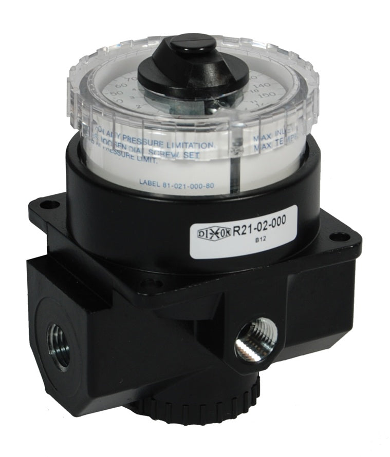 R21-03R Wilkerson by Dixon Valve | R21-Series | Dial Air Regulator | 3/8" Size | 180 SCFM | without Gauge | 0-160 PSI Adjusting Range