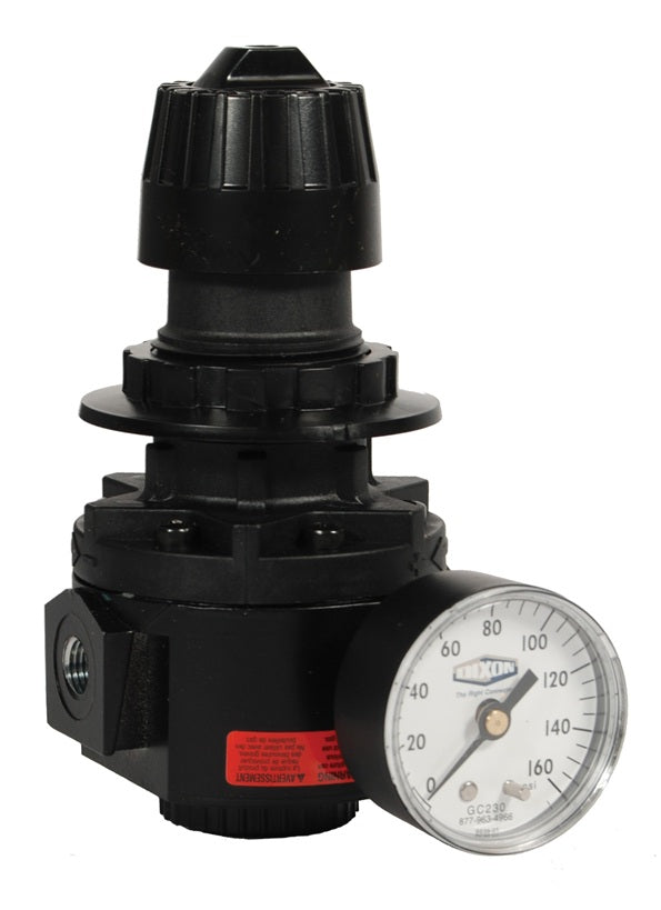 R26-04RG Wilkerson by Dixon Valve | R26-Series | Standard Regulator | 1/4" Size | 185 SCFM | with Gauge | 0-125 PSI Adjusting Range