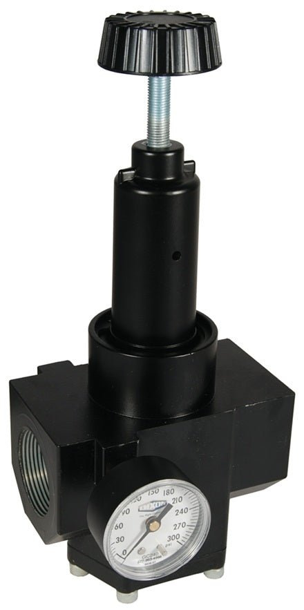 R40-0BRHG Wilkerson by Dixon Valve | R40-Series | High Pressure High Flow Regulator | 1-1/2" Size | 1200 SCFM | with Gauge | 0-180 PSI Adjusting Range