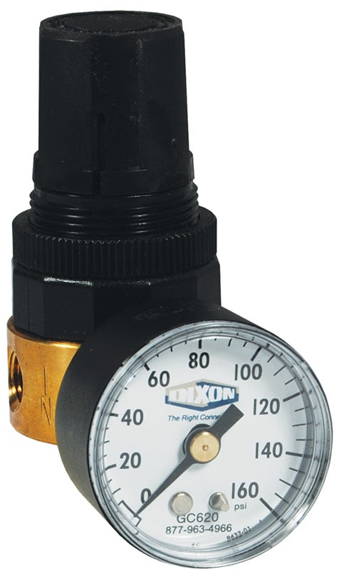 RB3-01RG Wilkerson by Dixon Valve | RB3-Series | Miniature Water Regulator | with Gauge | 1/8" Size | 11 SCFM | 2-125 PSI Adjusting Range