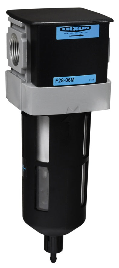 F28-06A Wilkerson by Dixon Valve | F28-Series | Standard Airline Filter | 3/4" Size | 145 SCFM | Automatic Drain | 2.87 oz. Transparent Bowl & Guard