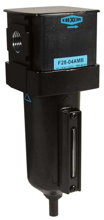 F28-06AMB Wilkerson by Dixon Valve | F28-Series | Standard Airline Filter | 3/4" Size | 145 SCFM | Automatic Drain | 2.87 oz. Metal Bowl with Sight Glass