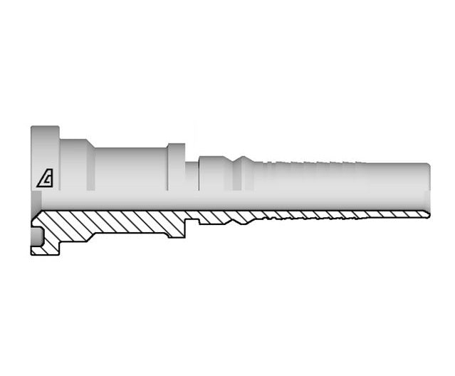 X-3232-C61S Alfagomma by Kuriyama | X Series | Two-Piece Hydraulic Hose Fitting | SAE J518 | -32 Hose ID x -32 Code 61 O-Ring Flange Interlock | Steel
