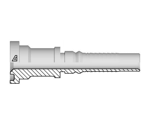 X-3232-C61S Alfagomma by Kuriyama | X Series | Two-Piece Hydraulic Hose Fitting | SAE J518 | -32 Hose ID x -32 Code 61 O-Ring Flange Interlock | Steel