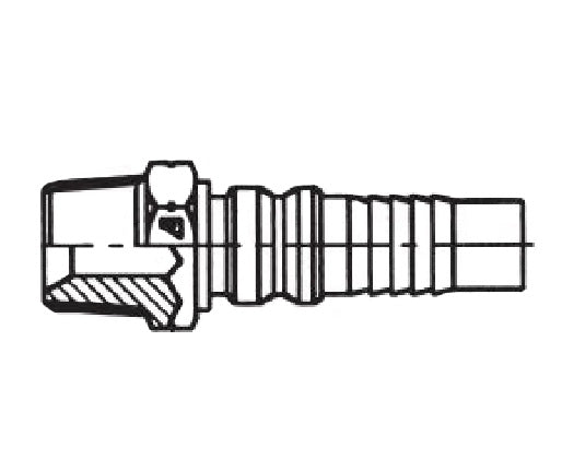 X-1212-MNPT Alfagomma by Kuriyama | X Series | Two-Piece Hydraulic Hose Fitting | -12 Hose ID x -12 Male NPTF 60° Seat Interlock | Steel