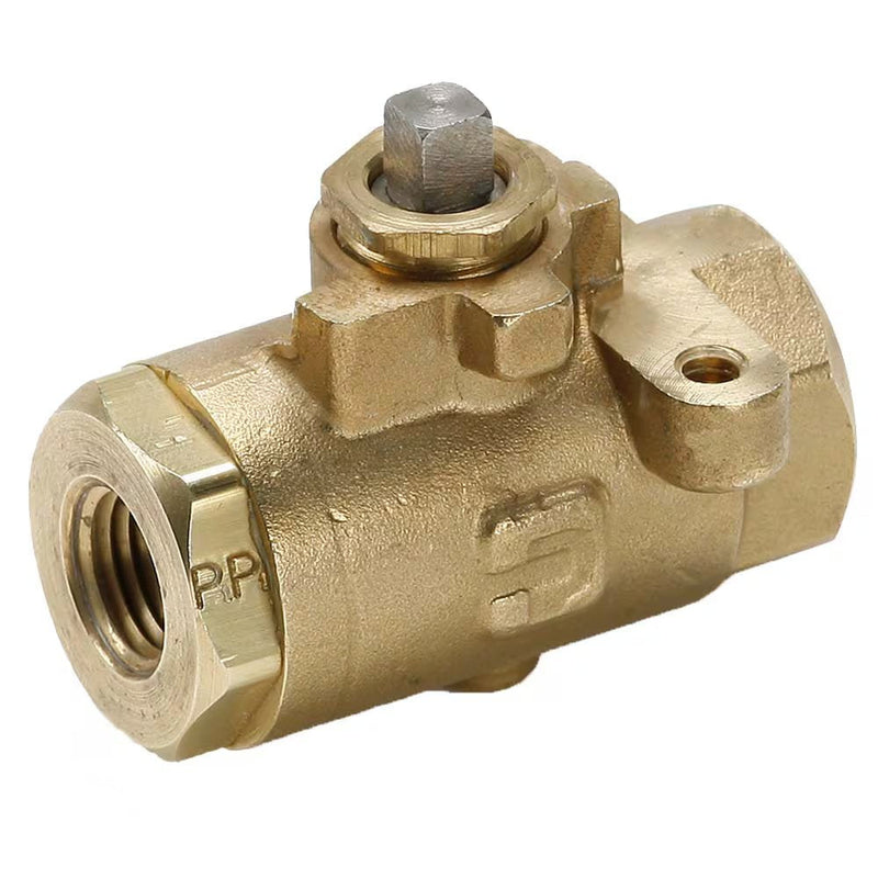 V502P-4-SUB by Parker | Rotary Actuator | 1/4" Size x 10-24 Female PNC Port | 15/16" Hex (H,I) | 2.03" Length | Straight | Brass