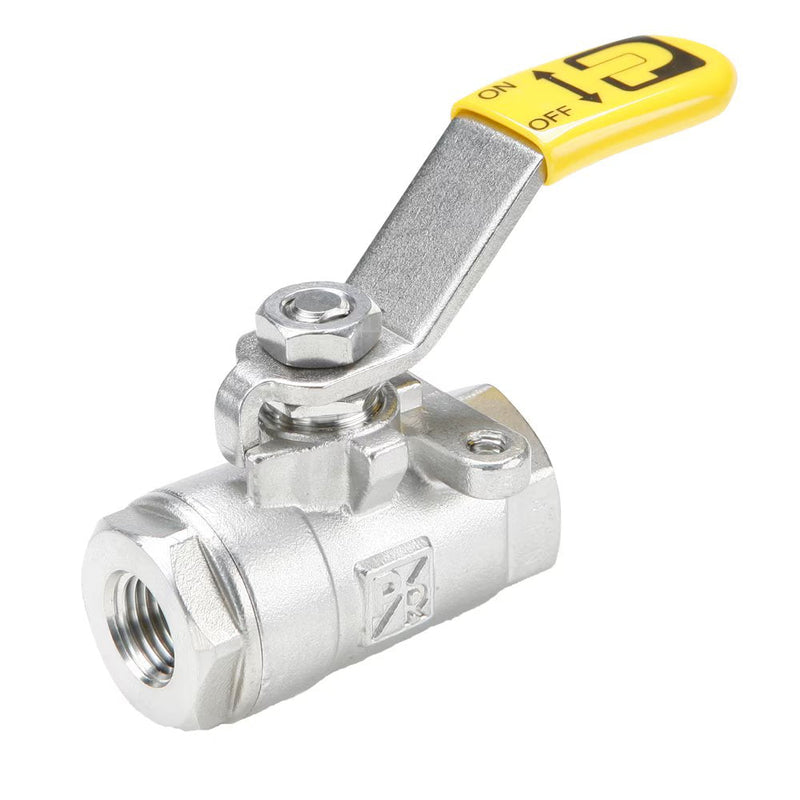 V502SS-6-20 by Parker | Ball Valve | 3/8" Female NPT Thread | 15/16" Hex (B/C) | 3.32" Length | Straight | Stainless Steel