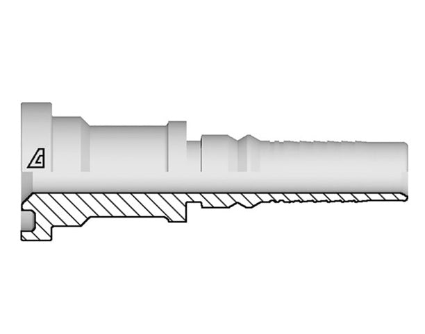 Y-3232-C61S Alfagomma by Kuriyama | Y Series | Two-Piece AlfaCrimp Hydraulic Hose Fitting | SAE J518 | -32 Code 61 Flange Interlock x -32 Hose ID | Steel