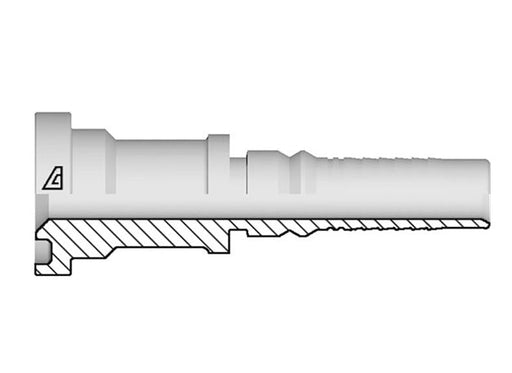 Y-2020-C62S Alfagomma by Kuriyama | Y Series | Two-Piece AlfaCrimp Hydraulic Hose Fitting | SAE J518 | -20 Code 62 Flange Interlock x -20 Hose ID | Steel
