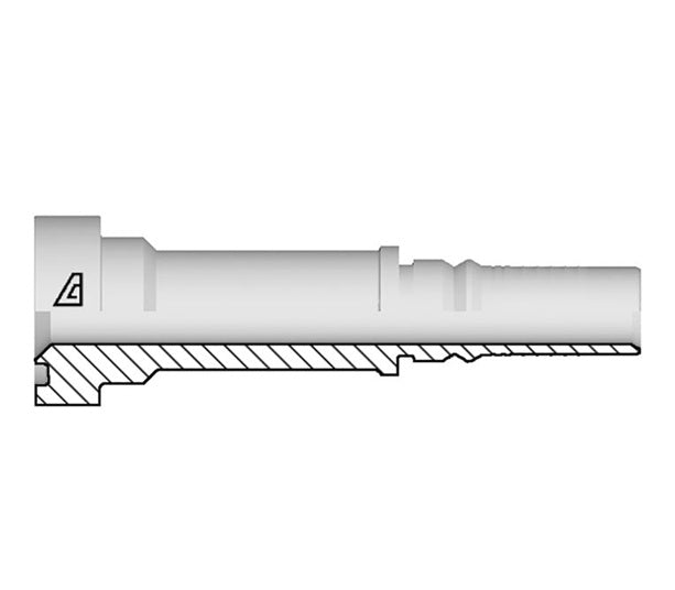 Y-2020-CFLS Alfagomma by Kuriyama | Y Series | Two-Piece AlfaCrimp Hydraulic Hose Fitting | -20 CAT Flange Interlock  x -20 Hose ID | 6000 PSI | Steel