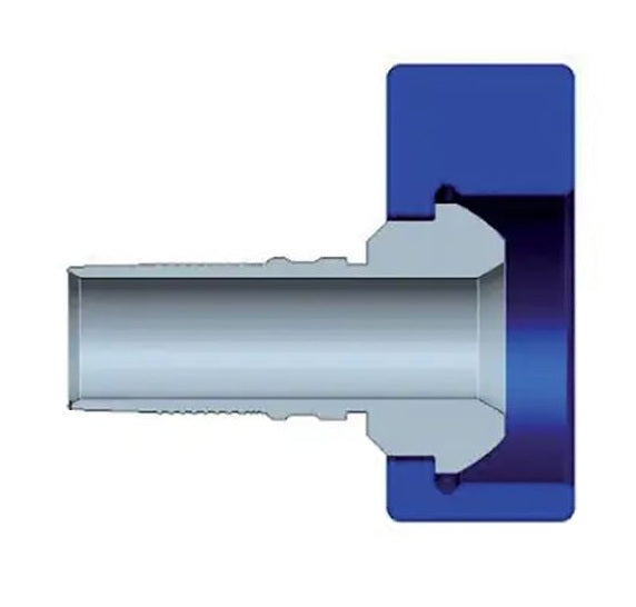 Y-3232-MHUN Alfagomma by Kuriyama | Y Series | Two-Piece AlfaCrimp Hydraulic Hose Fitting | Figure 1502 | -32 Male Hammer Union Integral Fitting with Lug Nut  x -32 Hose ID | Steel