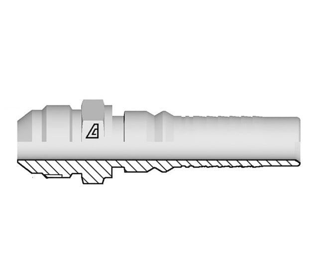 Y-2424-MJIC Alfagomma by Kuriyama | Y Series | Two-Piece AlfaCrimp Hydraulic Hose Fitting | -24 Male JIC 37° Interlock x -24 Hose ID | Steel