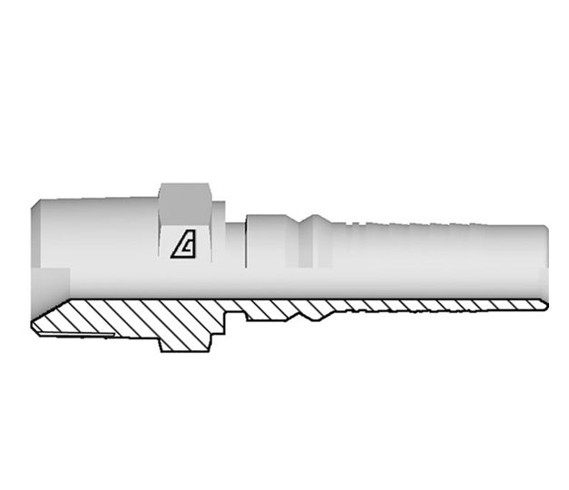 Y-3232-MNPT Alfagomma by Kuriyama | Y Series | Two-Piece AlfaCrimp Hydraulic Hose Fitting | -32 Male NPTF 60° Seat Interlock x -32 Hose ID | Steel