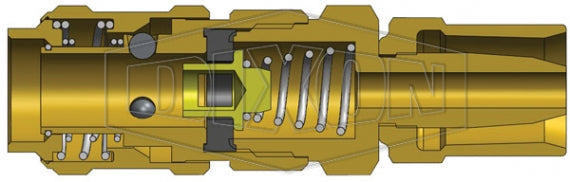 2AE2-B by Dixon Valve | Pneumatic Quick Disconnect Coupling | A-Series | Reusable Hose Barb | 1/2" Hose OD | 1/4" Hose ID x 1/4" Body Size | Compact Socket | Nitrile Seal | Brass