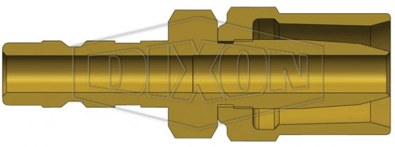 A2E2 by Dixon Valve | Pneumatic Quick Disconnect Coupling | A-Series | Reusable Hose Barb | 1/2" Hose OD | 1/4" Hose ID x 1/4" Body Size | Compact Plug | Steel