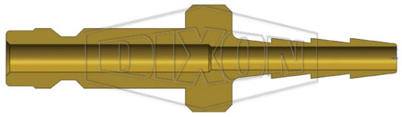 A2S2 by Dixon Valve | Pneumatic Quick Disconnect Coupling | A-Series | Hose Barb | 1/4" Hose ID x 1/4" Body Size | Compact Plug | Steel