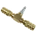 T004-14X by Coilhose | Tee Manifold Assembly | 1/4" 6 Ball ARO Interchange