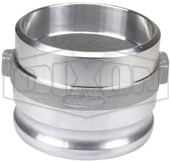 500AWBPSTAL by Dixon Valve | Cam & Groove Adapter for Welding | 5" Adapter Butt Weld x Schedule 40 Pipe/Socket Weld to Nominal Tubing | Aluminum