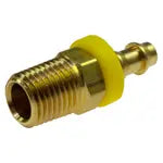 LRM0404 by Coilhose | Lock-On Rigid Male Fitting | 1/4" Hose ID | 1/4" Male NPT Thread | Straight | Brass