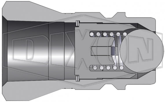AG2F2 by Dixon Valve | Hydraulic Quick Disconnect Coupling | AG-Series | 1/4" Female NPTF x 1/4" Agricultural Interchange Ball Valve | Plug | Steel