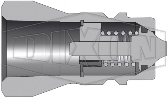 AG8F8-PV by Dixon Valve | Hydraulic Quick Disconnect Coupling | AG-Series | 1" Female NPTF x 1" Agricultural Interchange Poppet Valve | Plug | Steel