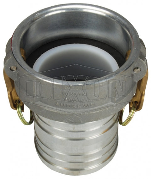 400-C-ALINSERT by Dixon Valve | Cam & Groove Coupler | Type C | 4" Coupler x 4" Hose Shank | UHMW Insert | Aluminum