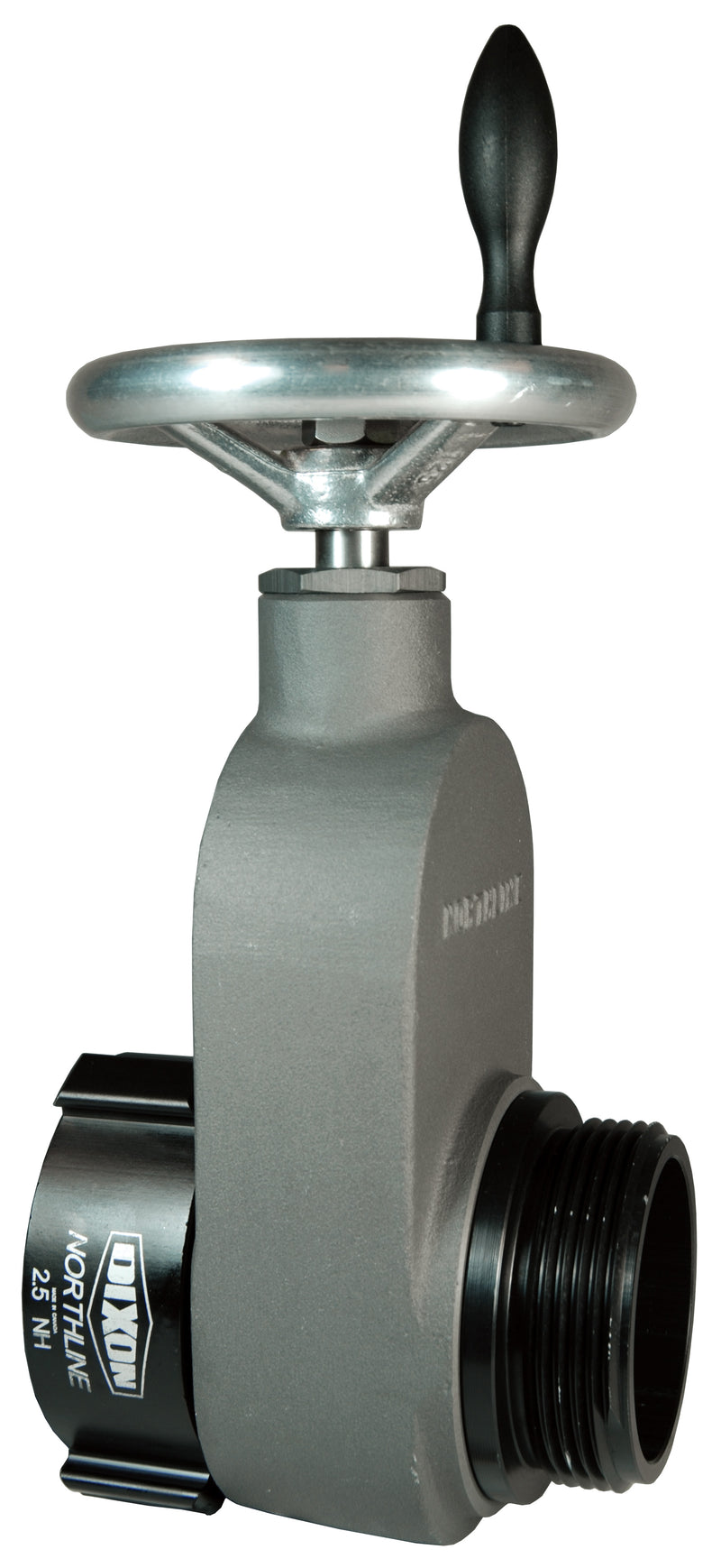 AHGV250F Dixon Aluminum Single Hydrant Gate Valve - 2-1/2" Female NST(NH) x 2-1/2" Male NST(NH)