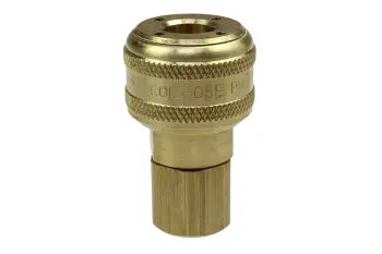 150A by Coilhose | Coilflow™ Automatic Industrial Interchange Coupler | 1/4" Body Size | 1/4" Female NPT Thread | Straight | Brass (Type 15)