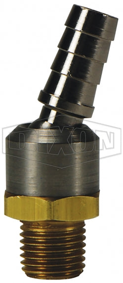 D444S Air Chief by Dixon Valve | Pneumatic Standard Ball Swivel | 1/4" Male NPT x 1/4" Hose Size | Steel