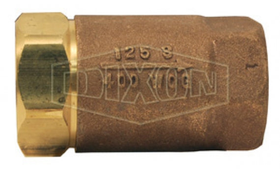 61-107 by Dixon Valve | Domestic Ball Cone Check Valve | 1-1/2" Female NPT x 1-1/2" Female NPT | Brass