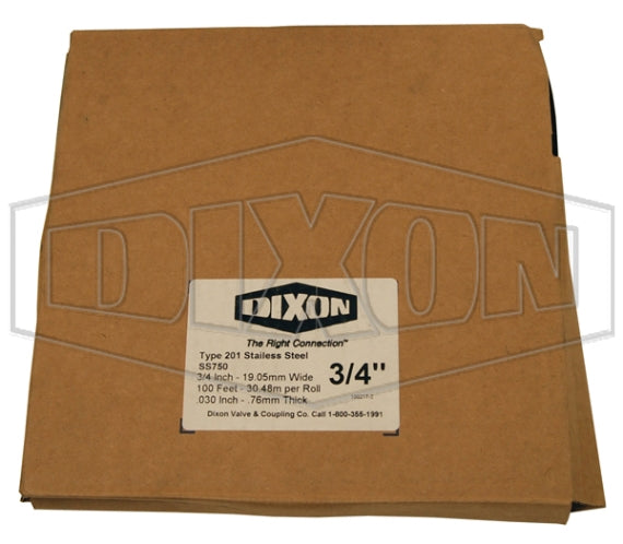 SG750 by Dixon Valve | Strapping for Band and Buckle System | 3/4" Band Width | Galvanized Steel | 100ft Length