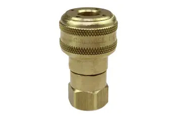 151A by Coilhose | Coilflow™ Automatic Industrial Interchange Coupler | 1/4" Body Size | 3/8" Female NPT Thread | Straight | Brass (Type 15)