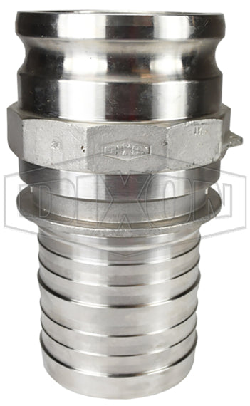 400-E-SSSWIV by Dixon Valve | Swivel Cam & Groove Adapter | Type E | 4" Adapter x 4" Hose Shank | 316 Stainless Steel