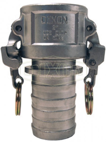 RC200CEZ by Dixon Valve | EZ Boss-Lock Cam & Groove Coupler | Type C | 2" Coupler x 2" Collared Hose Shank | 316 Stainless Steel