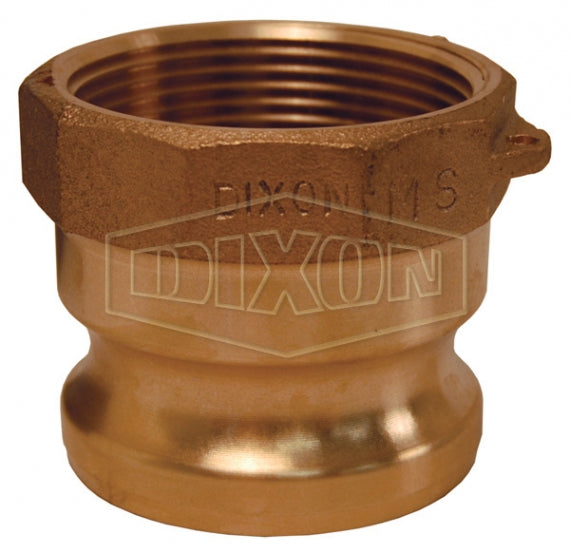 7550-A-BR by Dixon Valve | Cam & Groove Adapter | Type A | 3/4" Adapter x 1/2" Female NPT | Brass